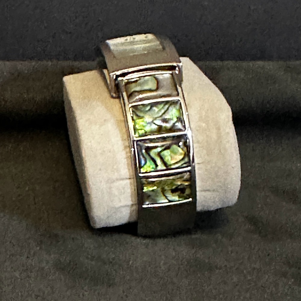 Unbranded Quartz Watch Women OS Silver Abalone Inlay MOP Dial Rectangular Case - Picture 6 of 7